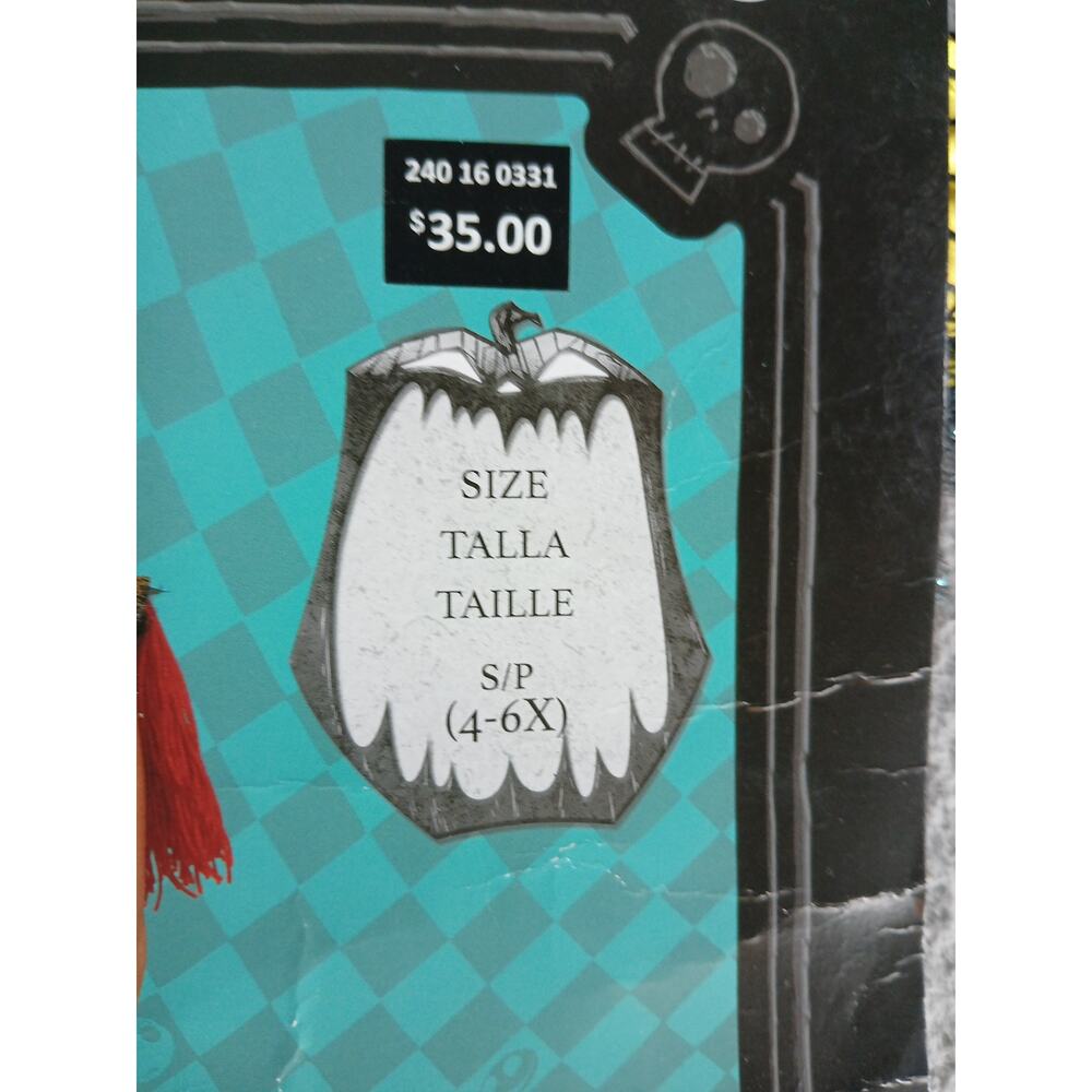 Disney SALLY Nightmare Before Christmas Dress Costume Small (4-6X) Halloween NWT - Picture 2 of 7